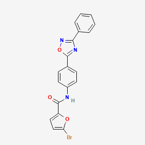 5-bromo-N-[4-(3-phenyl-1,2,4-oxadiazol-5-yl)phenyl]furan-2-carboxamide