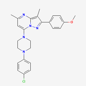 7-[4-(4-Chlorophenyl)piperazin-1-yl]-2-(4-methoxyphenyl)-3,5-dimethylpyrazolo[1,5-a]pyrimidine