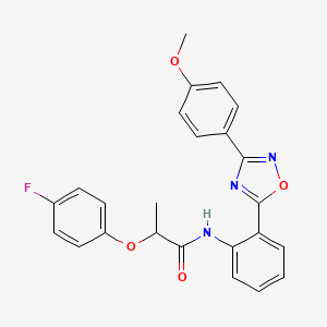 2-(4-fluorophenoxy)-N-{2-[3-(4-methoxyphenyl)-1,2,4-oxadiazol-5-yl]phenyl}propanamide