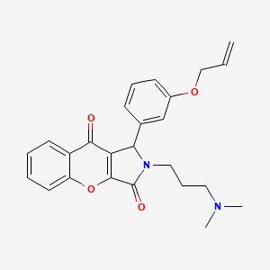 molecular formula C25H26N2O4 B14978869 2-[3-(Dimethylamino)propyl]-1-[3-(prop-2-en-1-yloxy)phenyl]-1,2-dihydrochromeno[2,3-c]pyrrole-3,9-dione 