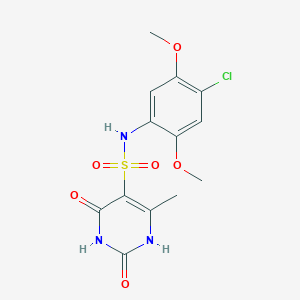 N-(4-chloro-2,5-dimethoxyphenyl)-2-hydroxy-4-methyl-6-oxo-1,6-dihydropyrimidine-5-sulfonamide