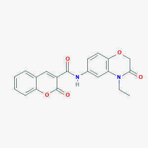 molecular formula C20H16N2O5 B14978896 N-(4-ethyl-3-oxo-3,4-dihydro-2H-1,4-benzoxazin-6-yl)-2-oxo-2H-chromene-3-carboxamide 