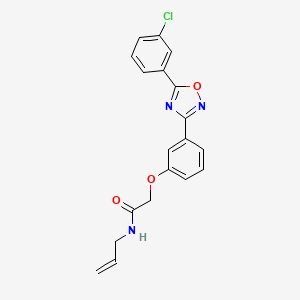 molecular formula C19H16ClN3O3 B14978949 2-{3-[5-(3-chlorophenyl)-1,2,4-oxadiazol-3-yl]phenoxy}-N-(prop-2-en-1-yl)acetamide 