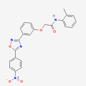 N-(2-methylphenyl)-2-{3-[5-(4-nitrophenyl)-1,2,4-oxadiazol-3-yl]phenoxy}acetamide