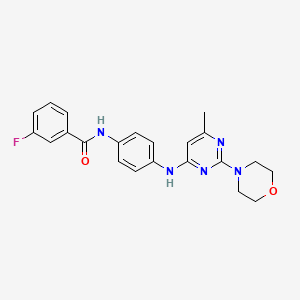 3-fluoro-N-(4-((6-methyl-2-morpholinopyrimidin-4-yl)amino)phenyl)benzamide