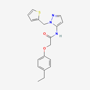 2-(4-ethylphenoxy)-N-[1-(thiophen-2-ylmethyl)-1H-pyrazol-5-yl]acetamide