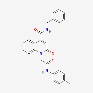 molecular formula C26H23N3O3 B14978984 N-benzyl-1-{2-[(4-methylphenyl)amino]-2-oxoethyl}-2-oxo-1,2-dihydroquinoline-4-carboxamide 