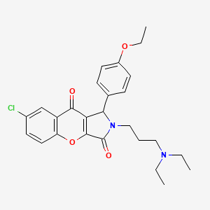 molecular formula C26H29ClN2O4 B14978993 7-Chloro-2-[3-(diethylamino)propyl]-1-(4-ethoxyphenyl)-1,2-dihydrochromeno[2,3-c]pyrrole-3,9-dione 