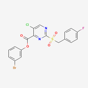 molecular formula C18H11BrClFN2O4S B14979000 3-Bromophenyl 5-chloro-2-[(4-fluorobenzyl)sulfonyl]pyrimidine-4-carboxylate 