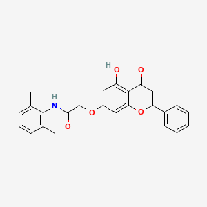 molecular formula C25H21NO5 B14979021 N-(2,6-dimethylphenyl)-2-[(5-hydroxy-4-oxo-2-phenyl-4H-chromen-7-yl)oxy]acetamide 