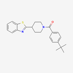 molecular formula C23H26N2OS B14979027 2-[1-(4-Tert-butylbenzoyl)piperidin-4-yl]-1,3-benzothiazole 