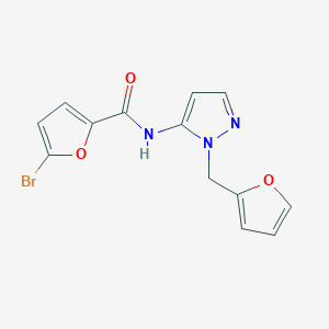 5-bromo-N-[1-(furan-2-ylmethyl)-1H-pyrazol-5-yl]furan-2-carboxamide