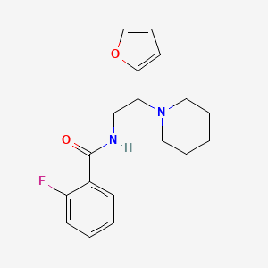 molecular formula C18H21FN2O2 B14979052 2-fluoro-N-[2-(furan-2-yl)-2-(piperidin-1-yl)ethyl]benzamide 