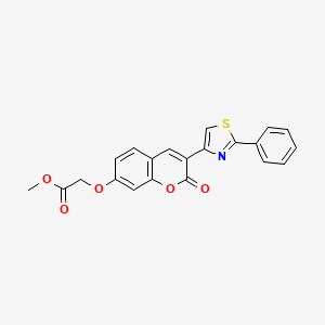 molecular formula C21H15NO5S B14979071 methyl {[2-oxo-3-(2-phenyl-1,3-thiazol-4-yl)-2H-chromen-7-yl]oxy}acetate 