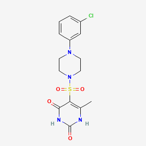 5-{[4-(3-chlorophenyl)piperazin-1-yl]sulfonyl}-6-methylpyrimidine-2,4(1H,3H)-dione