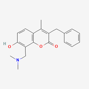 molecular formula C20H21NO3 B14979087 3-benzyl-8-[(dimethylamino)methyl]-7-hydroxy-4-methyl-2H-chromen-2-one 