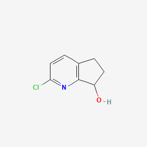 molecular formula C8H8ClNO B1497912 2-chloro-6,7-dihydro-5H-cyclopenta[b]pyridin-7-ol CAS No. 911405-91-9