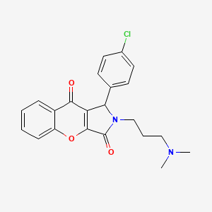 molecular formula C22H21ClN2O3 B14979130 1-(4-Chlorophenyl)-2-[3-(dimethylamino)propyl]-1,2-dihydrochromeno[2,3-c]pyrrole-3,9-dione 