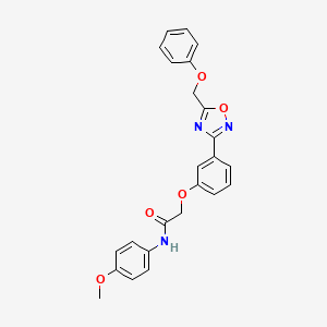 molecular formula C24H21N3O5 B14979145 N-(4-methoxyphenyl)-2-{3-[5-(phenoxymethyl)-1,2,4-oxadiazol-3-yl]phenoxy}acetamide 