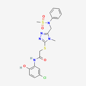 N-(5-chloro-2-hydroxyphenyl)-2-[(4-methyl-5-{[(methylsulfonyl)(phenyl)amino]methyl}-4H-1,2,4-triazol-3-yl)sulfanyl]acetamide