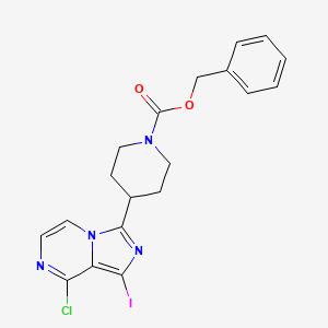 molecular formula C19H18ClIN4O2 B1497917 Benzyl 4-(8-chloro-1-iodoimidazo[1,5-a]pyrazin-3-yl)piperidine-1-carboxylate 