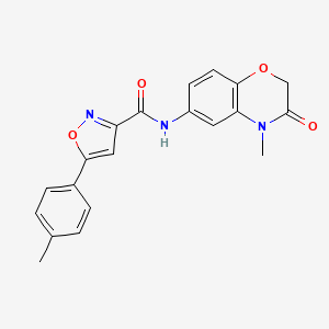 N-(4-methyl-3-oxo-3,4-dihydro-2H-1,4-benzoxazin-6-yl)-5-(4-methylphenyl)-1,2-oxazole-3-carboxamide