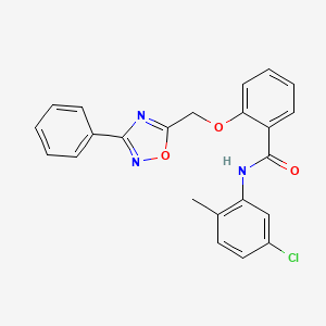 molecular formula C23H18ClN3O3 B14979182 N-(5-chloro-2-methylphenyl)-2-[(3-phenyl-1,2,4-oxadiazol-5-yl)methoxy]benzamide 