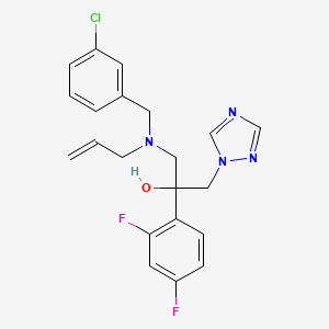 molecular formula C21H21ClF2N4O B1497922 1-{[(3-Chlorophenyl)methyl](prop-2-en-1-yl)amino}-2-(2,4-difluorophenyl)-3-(1H-1,2,4-triazol-1-yl)propan-2-ol CAS No. 1155361-04-8