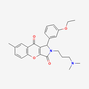 2-[3-(Dimethylamino)propyl]-1-(3-ethoxyphenyl)-7-methyl-1,2-dihydrochromeno[2,3-c]pyrrole-3,9-dione