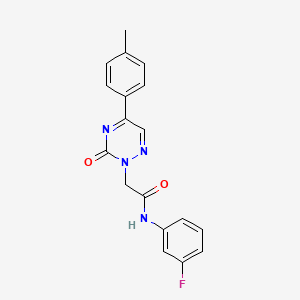 molecular formula C18H15FN4O2 B14979233 N-(3-fluorophenyl)-2-[5-(4-methylphenyl)-3-oxo-1,2,4-triazin-2(3H)-yl]acetamide 