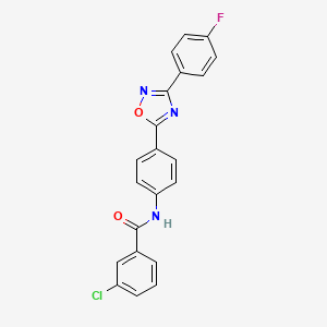 3-chloro-N-{4-[3-(4-fluorophenyl)-1,2,4-oxadiazol-5-yl]phenyl}benzamide