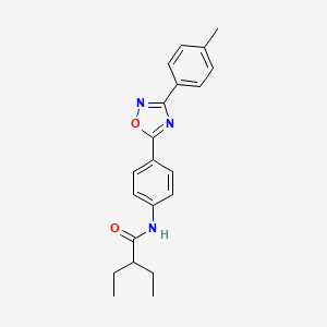 2-ethyl-N-{4-[3-(4-methylphenyl)-1,2,4-oxadiazol-5-yl]phenyl}butanamide