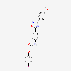 molecular formula C23H18FN3O4 B14979261 2-(4-fluorophenoxy)-N-{4-[3-(4-methoxyphenyl)-1,2,4-oxadiazol-5-yl]phenyl}acetamide 