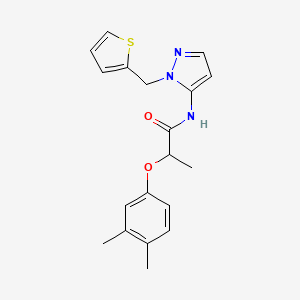 molecular formula C19H21N3O2S B14979267 2-(3,4-dimethylphenoxy)-N-[1-(thiophen-2-ylmethyl)-1H-pyrazol-5-yl]propanamide 