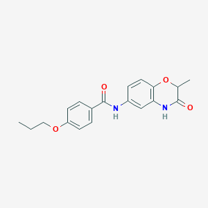 molecular formula C19H20N2O4 B14979280 N-(2-methyl-3-oxo-3,4-dihydro-2H-1,4-benzoxazin-6-yl)-4-propoxybenzamide 