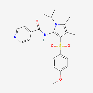 N-{3-[(4-methoxyphenyl)sulfonyl]-4,5-dimethyl-1-(propan-2-yl)-1H-pyrrol-2-yl}pyridine-4-carboxamide