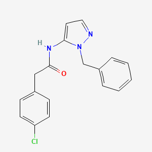 N-(1-benzyl-1H-pyrazol-5-yl)-2-(4-chlorophenyl)acetamide