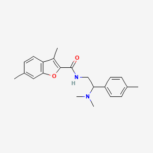 molecular formula C22H26N2O2 B14979304 N-[2-(dimethylamino)-2-(4-methylphenyl)ethyl]-3,6-dimethyl-1-benzofuran-2-carboxamide 