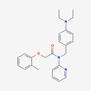 molecular formula C25H29N3O2 B14979315 N-[4-(diethylamino)benzyl]-2-(2-methylphenoxy)-N-(pyridin-2-yl)acetamide 