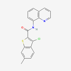 3-chloro-6-methyl-N-(quinolin-8-yl)-1-benzothiophene-2-carboxamide