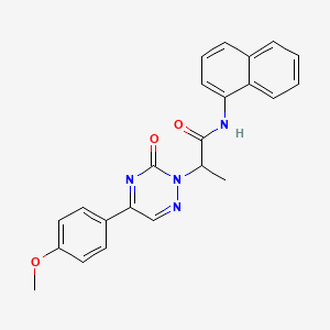 molecular formula C23H20N4O3 B14979323 2-[5-(4-methoxyphenyl)-3-oxo-1,2,4-triazin-2(3H)-yl]-N-(naphthalen-1-yl)propanamide 