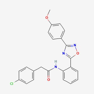 2-(4-chlorophenyl)-N-{2-[3-(4-methoxyphenyl)-1,2,4-oxadiazol-5-yl]phenyl}acetamide