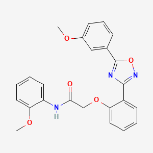 molecular formula C24H21N3O5 B14979344 N-(2-methoxyphenyl)-2-{2-[5-(3-methoxyphenyl)-1,2,4-oxadiazol-3-yl]phenoxy}acetamide 