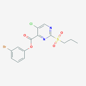 3-Bromophenyl 5-chloro-2-(propylsulfonyl)pyrimidine-4-carboxylate