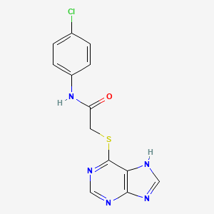 N-(4-chlorophenyl)-2-(9H-purin-6-ylsulfanyl)acetamide