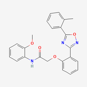 molecular formula C24H21N3O4 B14979443 N-(2-methoxyphenyl)-2-{2-[5-(2-methylphenyl)-1,2,4-oxadiazol-3-yl]phenoxy}acetamide 