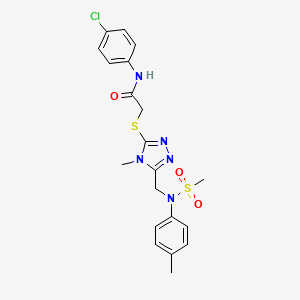 molecular formula C20H22ClN5O3S2 B14979448 N-(4-chlorophenyl)-2-[(4-methyl-5-{[(4-methylphenyl)(methylsulfonyl)amino]methyl}-4H-1,2,4-triazol-3-yl)sulfanyl]acetamide 