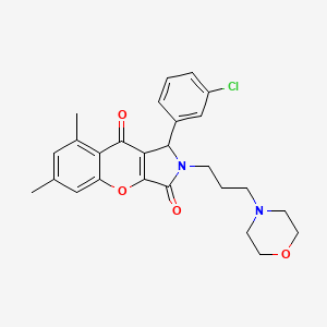 1-(3-Chlorophenyl)-6,8-dimethyl-2-[3-(morpholin-4-yl)propyl]-1,2-dihydrochromeno[2,3-c]pyrrole-3,9-dione