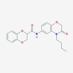 N-(4-butyl-3-oxo-3,4-dihydro-2H-1,4-benzoxazin-6-yl)-2,3-dihydro-1,4-benzodioxine-2-carboxamide