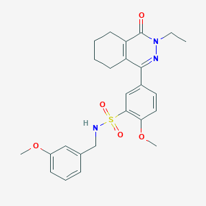 molecular formula C25H29N3O5S B14979459 5-(3-ethyl-4-oxo-3,4,5,6,7,8-hexahydrophthalazin-1-yl)-2-methoxy-N-(3-methoxybenzyl)benzenesulfonamide 